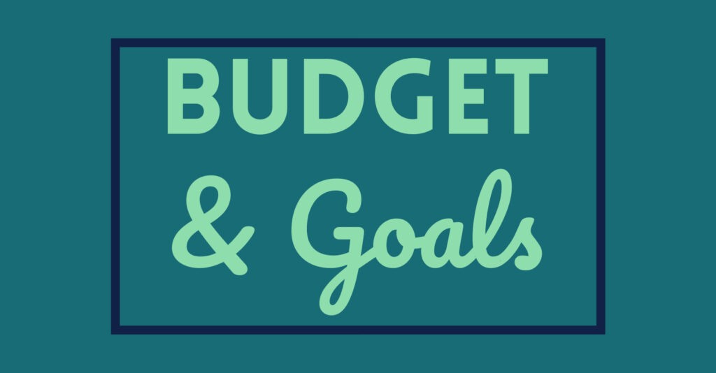 Budet and Goals Page Cover Photo by PositivelyFrugal.com