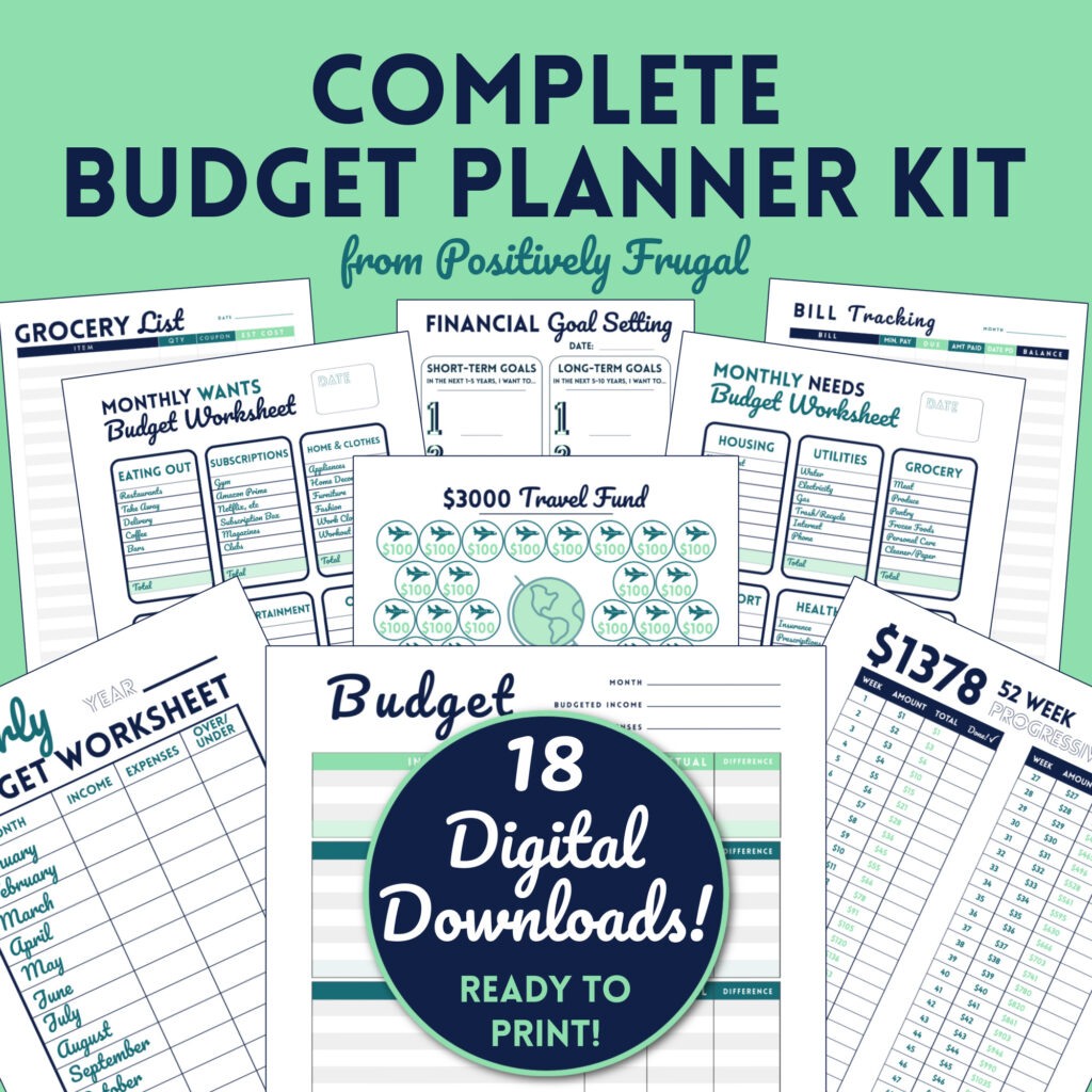 Complete Budget Planner Kit from PositivelyFrugal.com