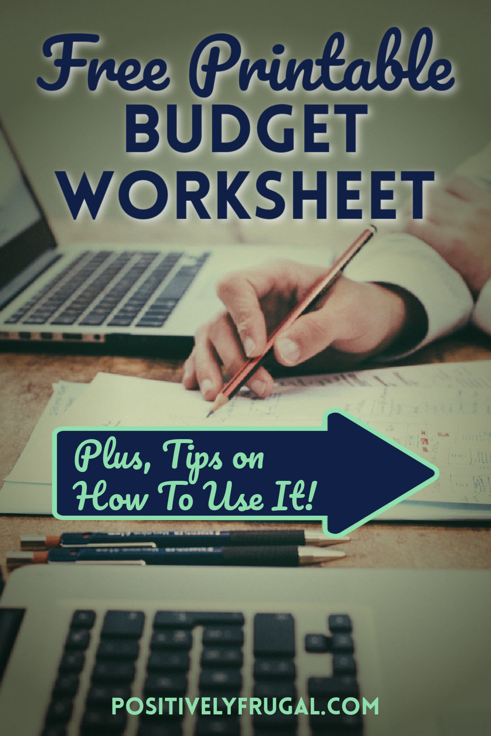 Printable Budget Worksheet Free by PositivelyFrugal.com